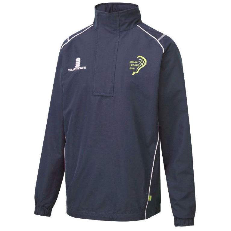 Dual Curve 1/4 Zip Rain Jacket : Navy